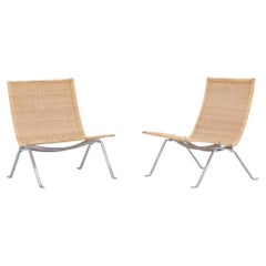 2er-Set „PK22“-Stühle von Poul Kjaerholm, entworfen von E. Kold Christensen, Dänemark, 1950er Jahre