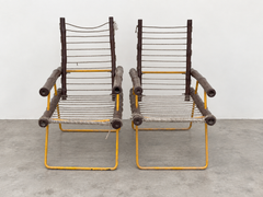 Pierre Jeanneret Early 1950s Bamboo and Rope Chairs, PJ-SI-04-A, Chandigarh