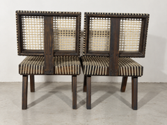 Pierre Jeanneret, Authentic Set of 2 Rare Lounge Chairs, Chandigarh, 1956