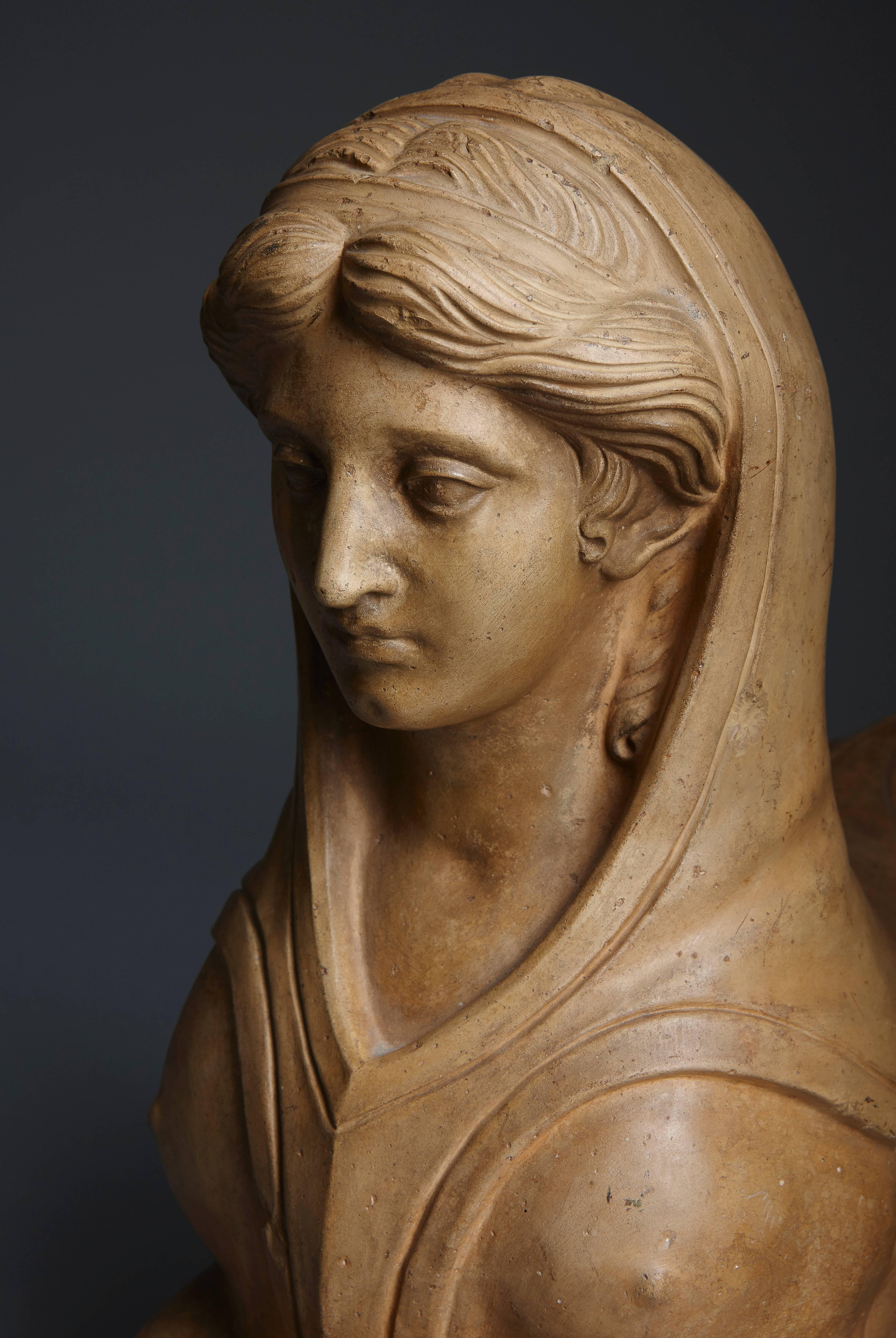 Early 19th Century Empire Prussian Terracotta Sphinx In Good Condition In Worpswede / Bremen, DE