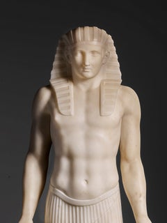 Scultura in marmo del Grand Tour dell’inizio del XIX secolo raffigurante Antinoo nei panni di Osiride