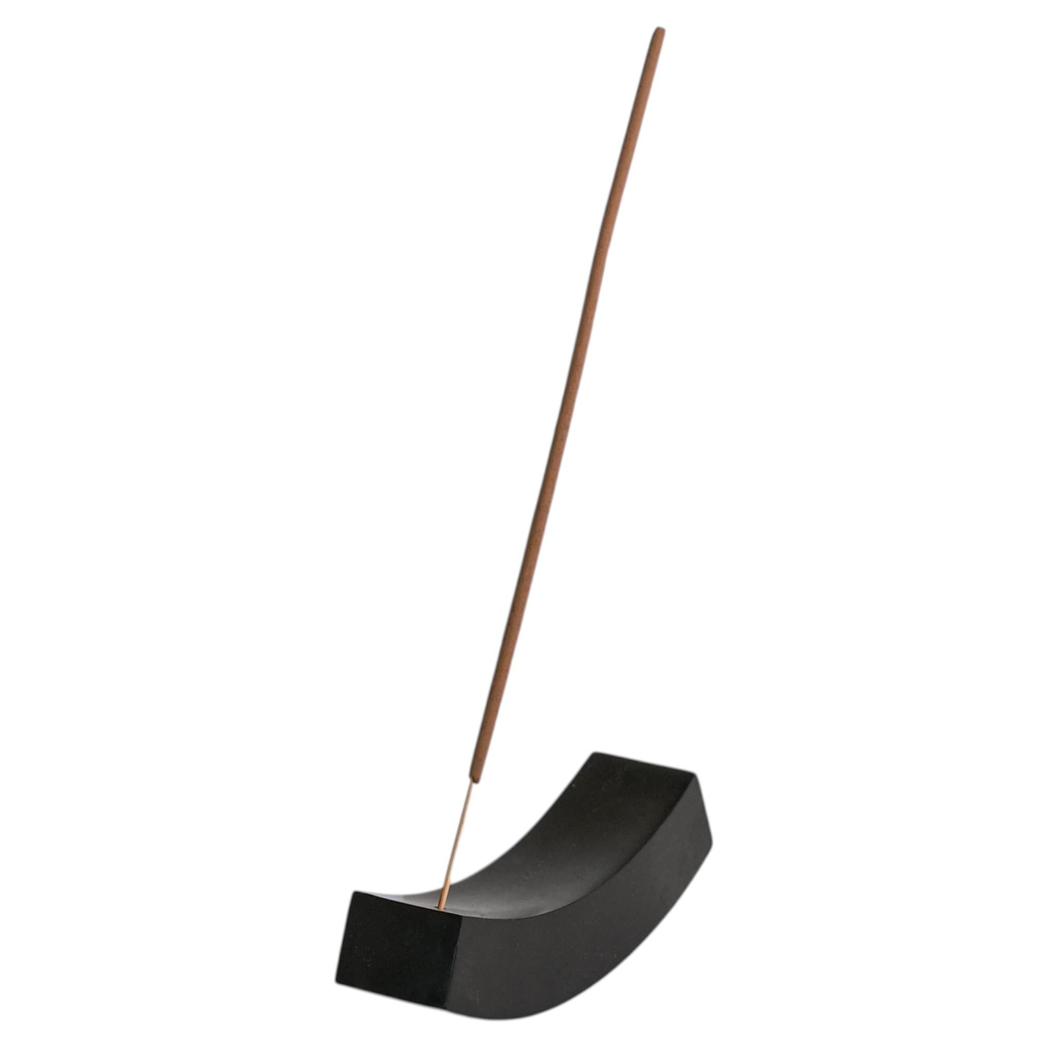 Smile Gemstone Incense Holder - Black Onyx