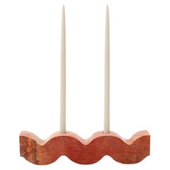 Candelabro con gemme ondulate - Diaspro