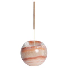 Gemstone sphere incense holder - Onyx Crema