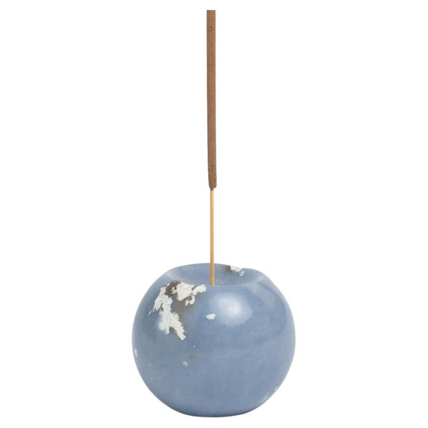 Gemstone sphere incense holder - celestina