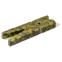 Decorative gemstone Laundry Clip - SERPENTINE GREEN