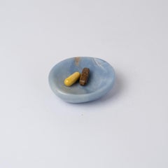 Soft blue gemstone catchall dish 4"