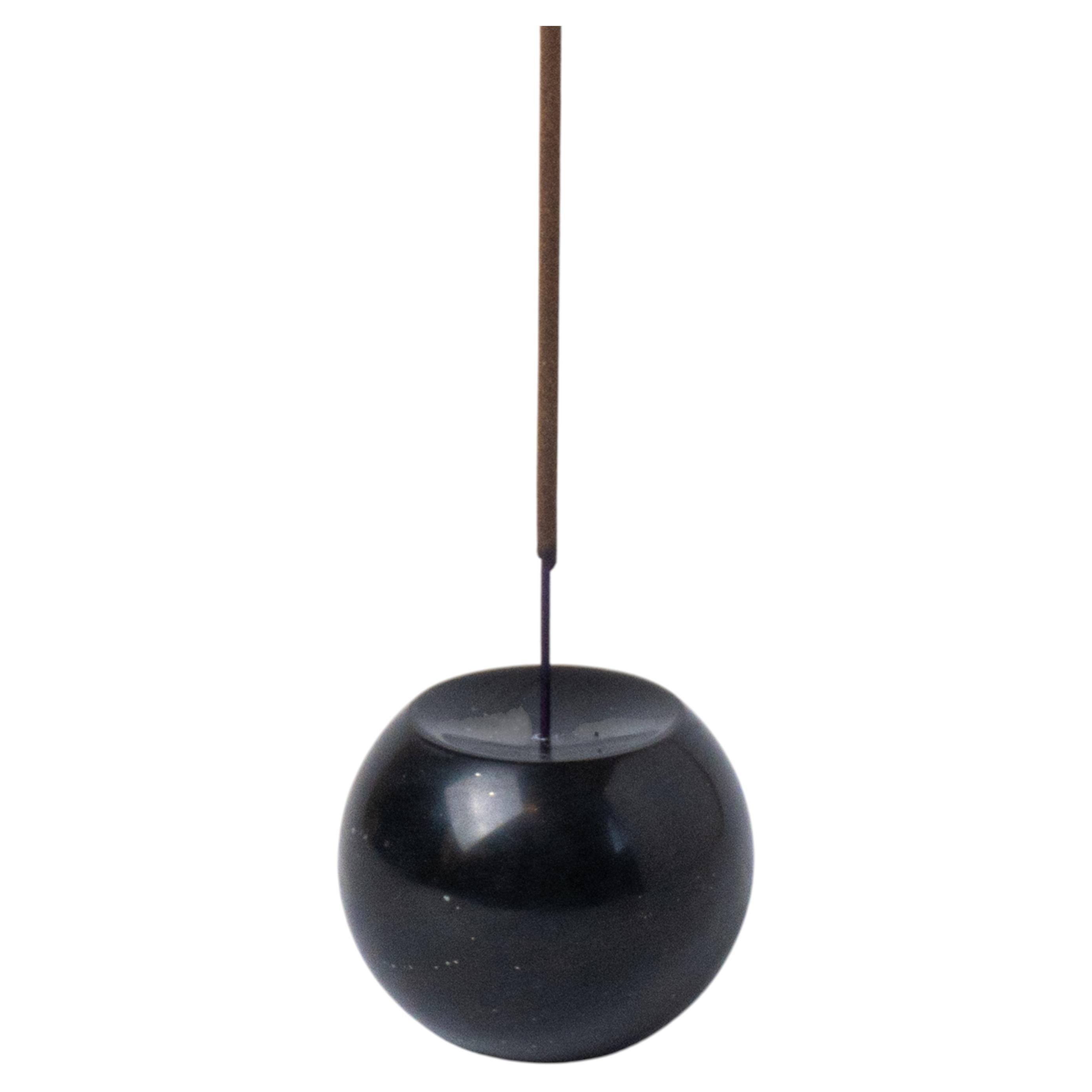 Gemstone Sphere Incense Holder - Black Onyx For Sale