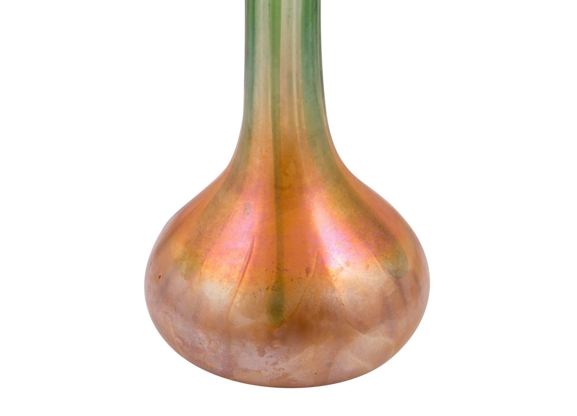 Art Deco Rare Favrile glass onion form vase Louis Comfort Tiffany ca. 1899