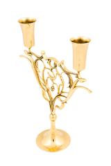 Österreichischer Art Deco Karl Hagenauer Kerzenleuchter Tiere um 1928 Poliertes Messing