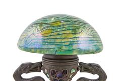 Important Snake Lamps, Pair, circa 1900 Helosinware Vienna Kralik Style of Loetz