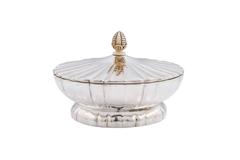 Silver Bowl with Ivory Knob by Jarosinski & Vaugoin Attributed to Otto Prutscher