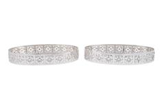 Josef Hoffmann a Pair of Silver Trays Wiener Werkstatte, circa 1906