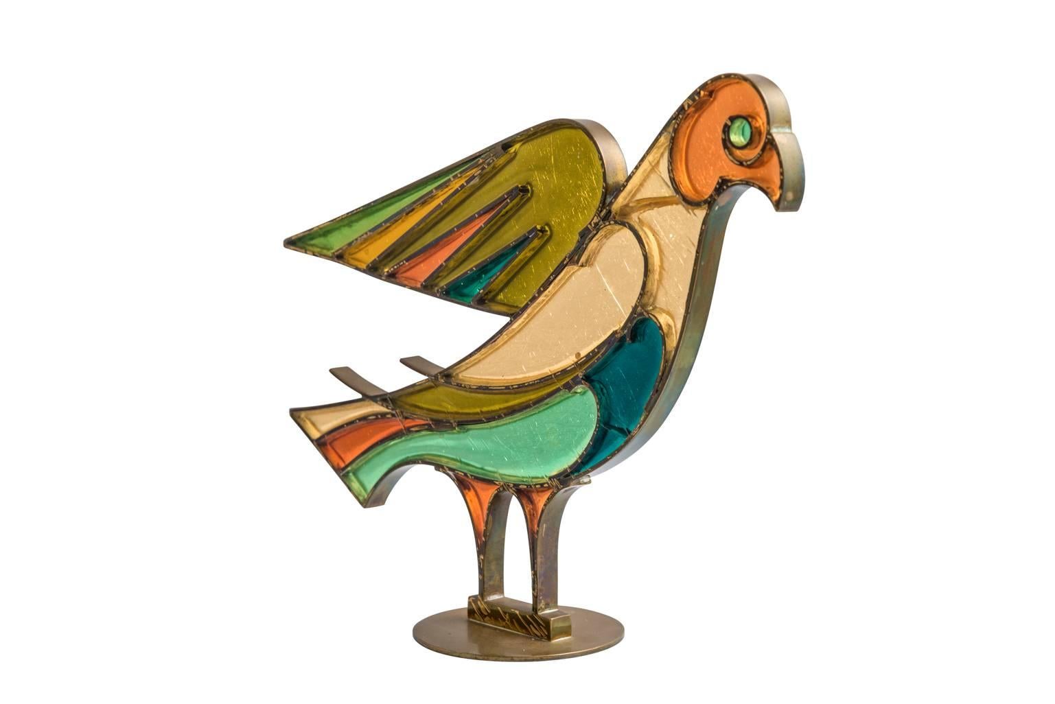 Dove Werkstatte Hagenauer Wien Austrian Mid-Century Brass Resin 1940s Art Deco

Franz Hagenauer liked to experiment with different materials. He took an enamel class at the Wiener-Kunstgewerbeschule (school of arts and crafts) and was fond of