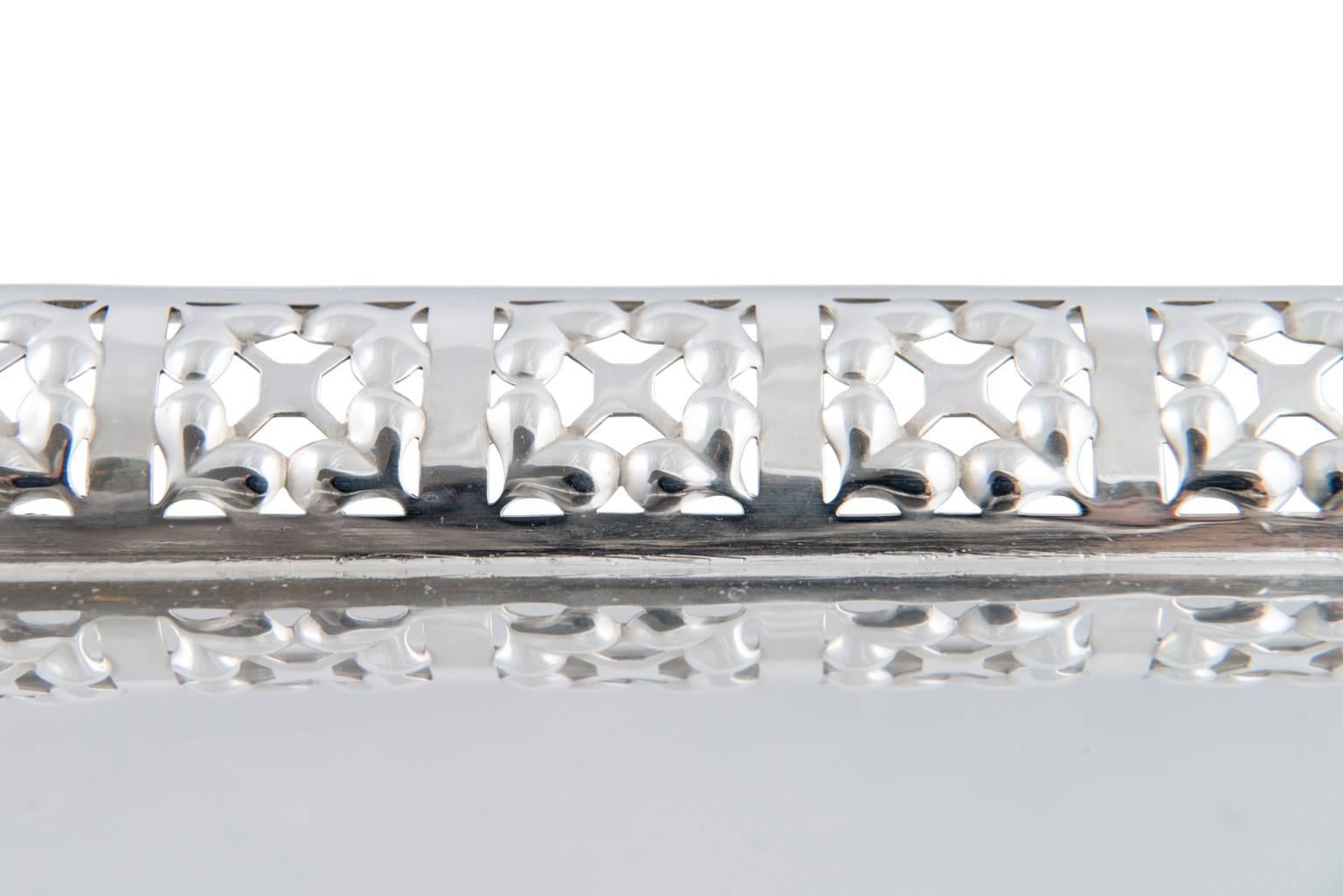 Austrian Josef Hoffmann Silver Tray, circa 1908, Wiener Werkstatte