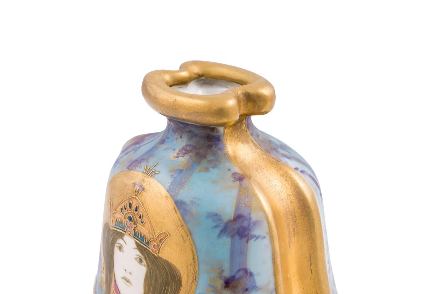 Amphora Portrait Vase Allegory Russia Riessner, Stellmacher & Kessel In Excellent Condition In Vienna, AT
