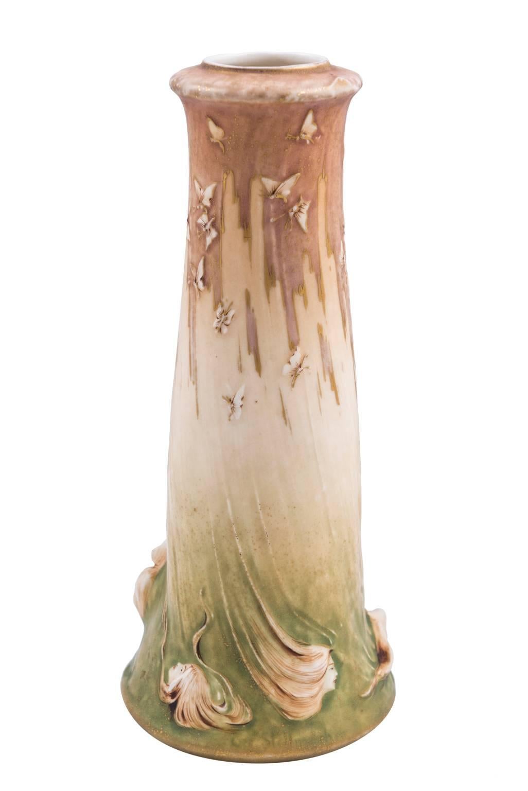 Vase mit Frühlingswind Amphora Fates-Serien 1901-1902 Eduard Stellmacher, Jugendstil (Art nouveau)