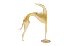 Werkstätte Hagenauer Greyhound Brass Figurine, circa 1950