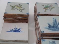 Collection of Delft Tiles 66 Pieces