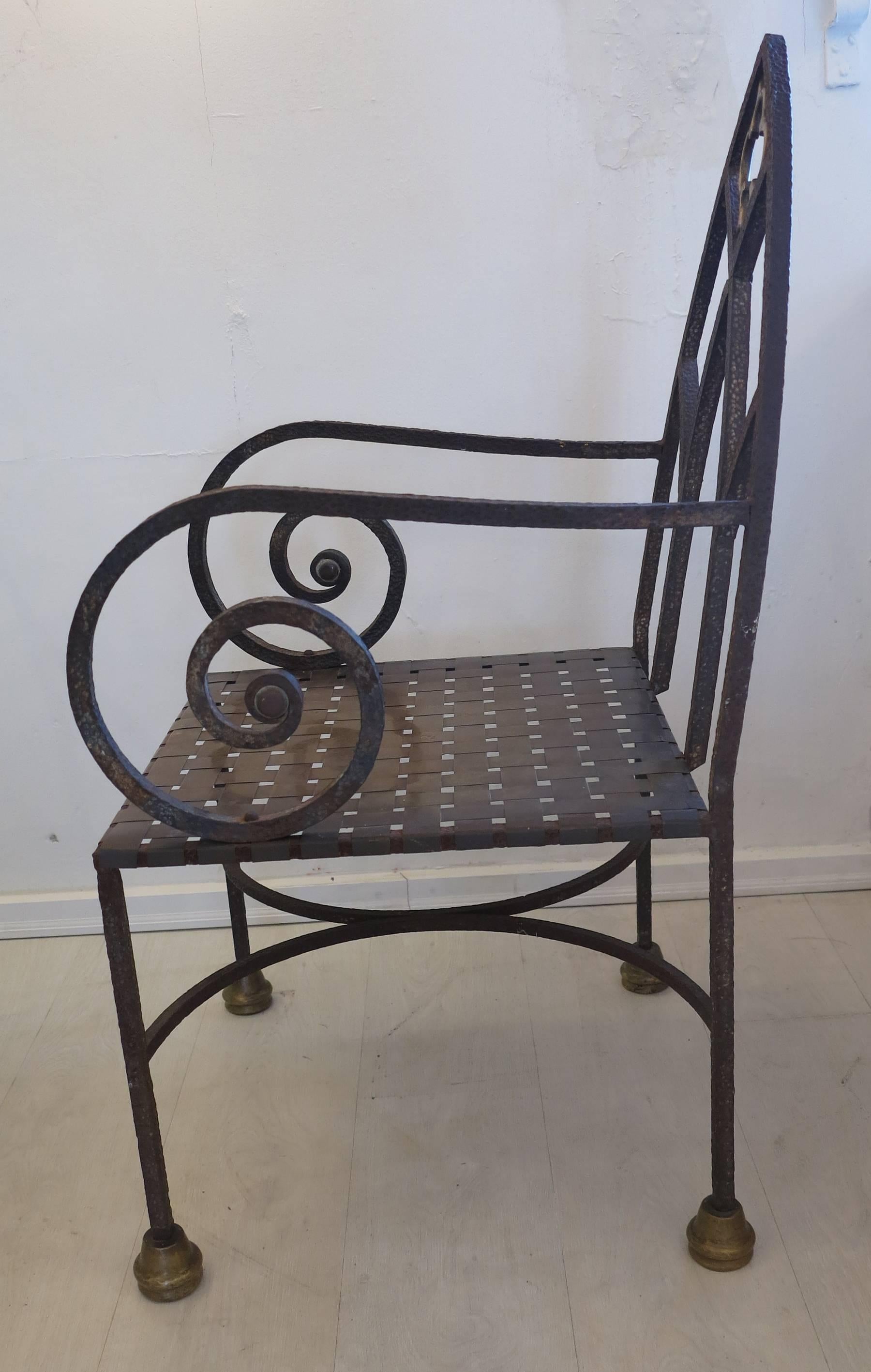Gothic Revival Iron and Brass Chairs 1
