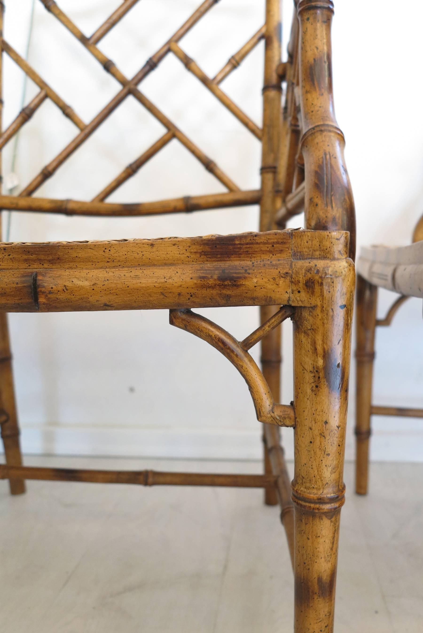 chinese chippendale bamboo chairs