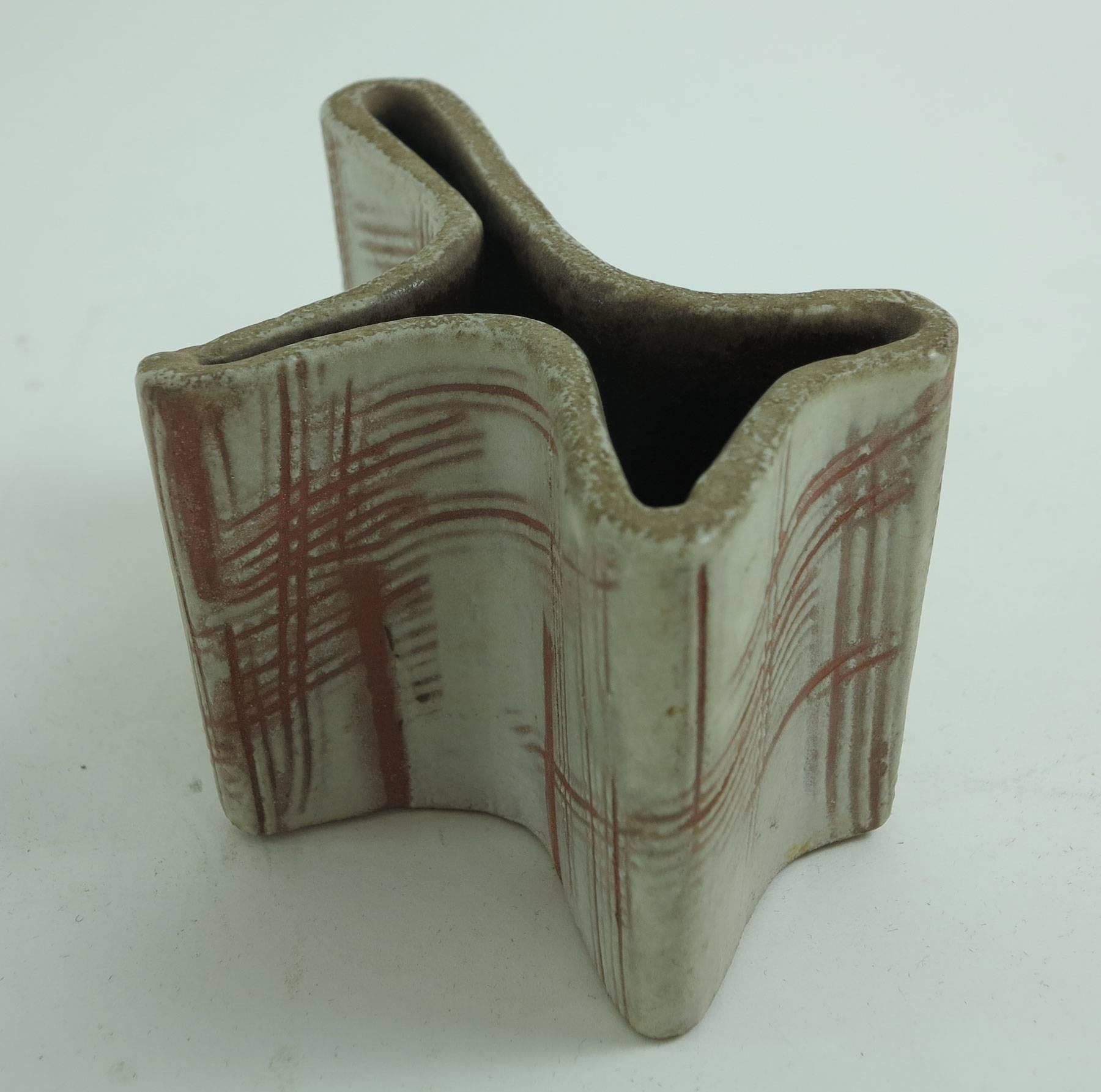 French Marianna von Allesch Biomorphic Pottery Bowl For Sale