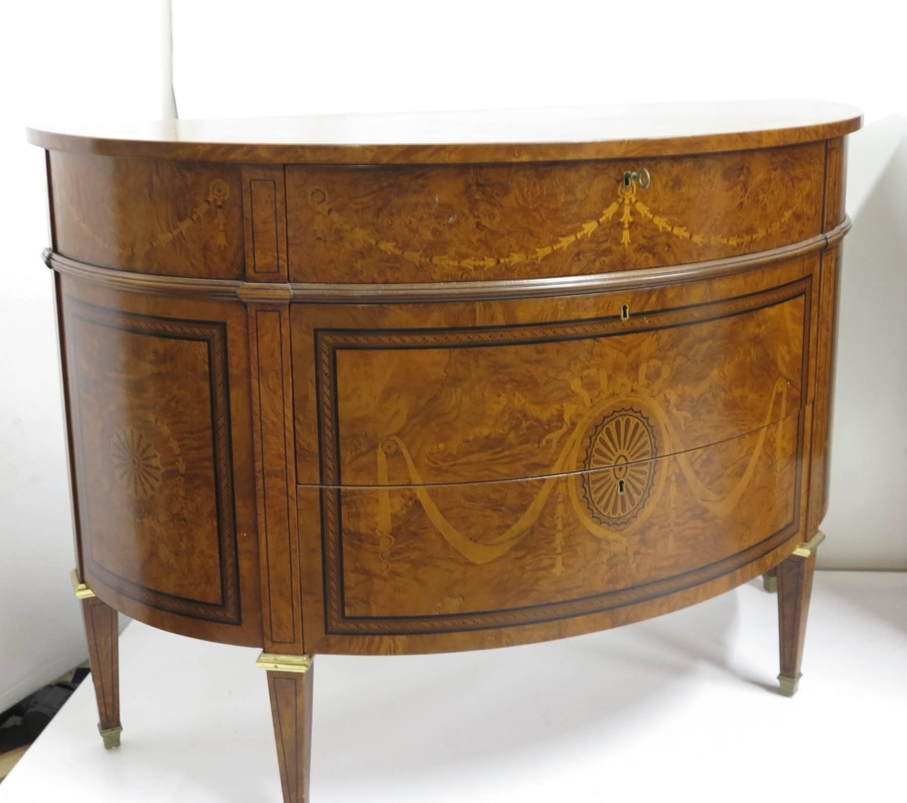 20th Century Francesco Molon Demilune Commodes