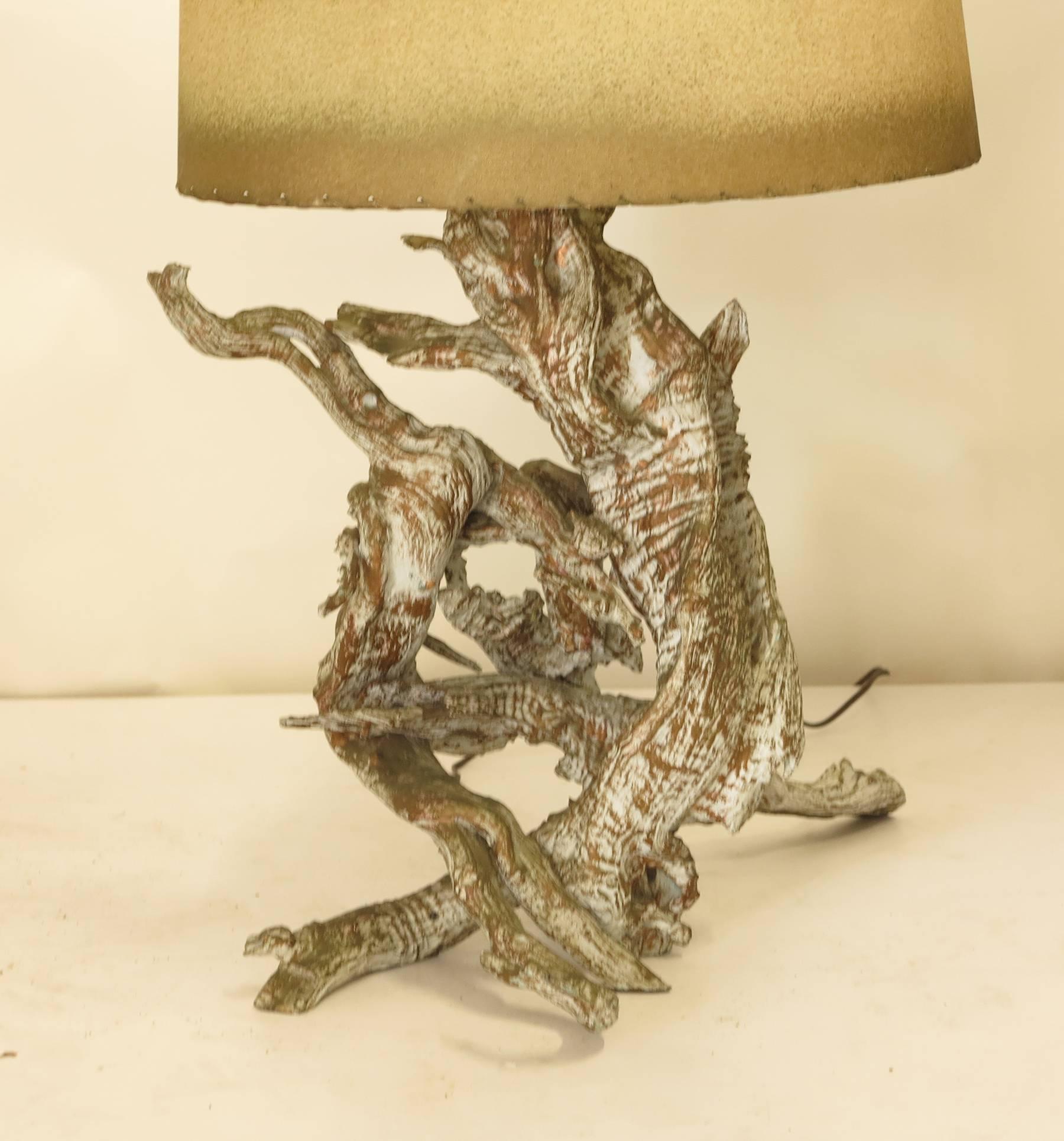Driftwood Lamp, 1950s In Good Condition In West Palm Beach, FL