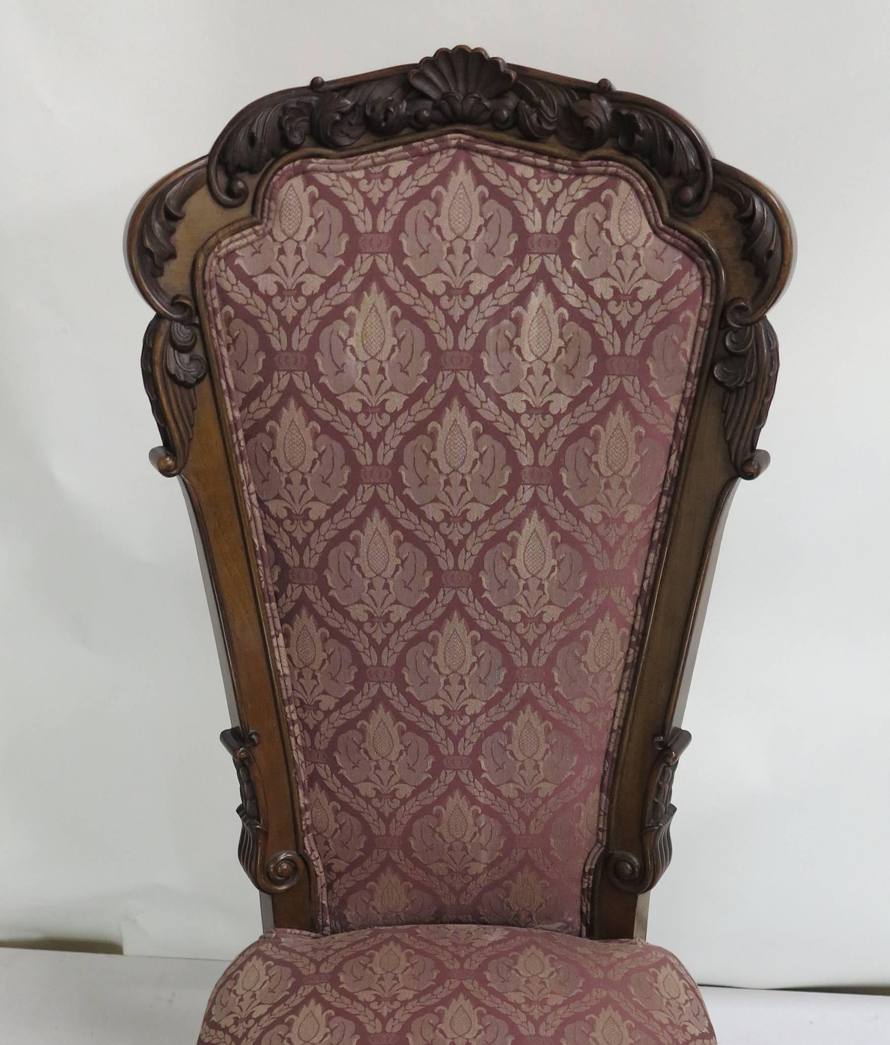 19th Century Louis XV Style Six High Back Dining Chairs In Good Condition In West Palm Beach, FL