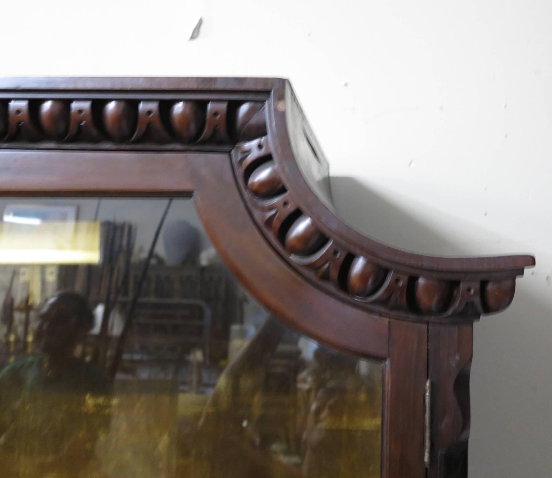 Chinese Chippendale Mahogany Display Cabinet Turn of the Century In Excellent Condition In West Palm Beach, FL
