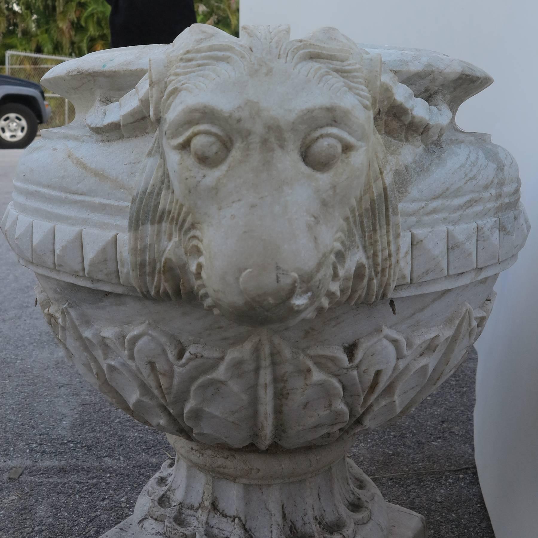 marble urn planter