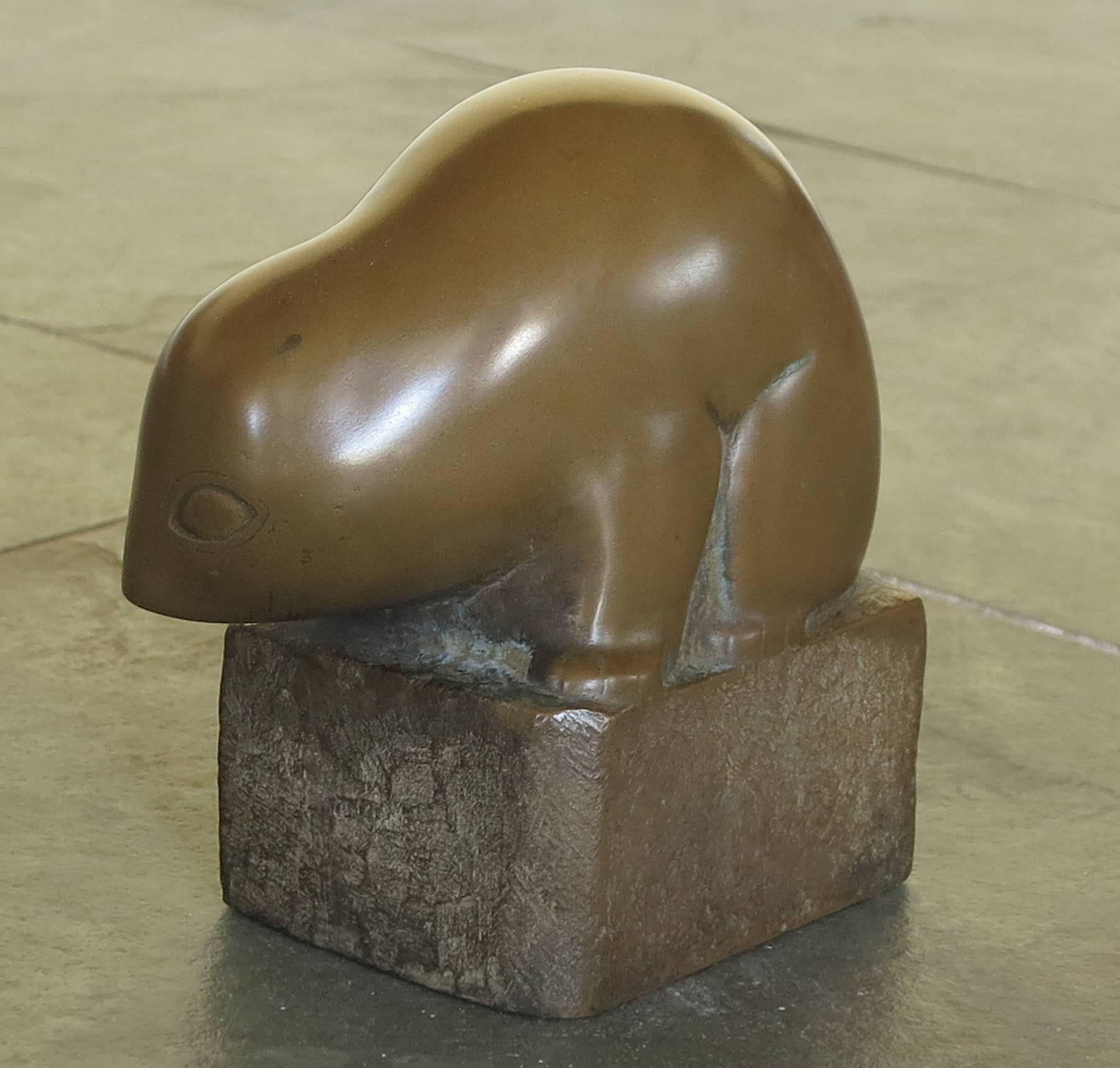 Mid-Century Modern Marian Weisberg Bronze Finish Lemur Sculpture For Sale