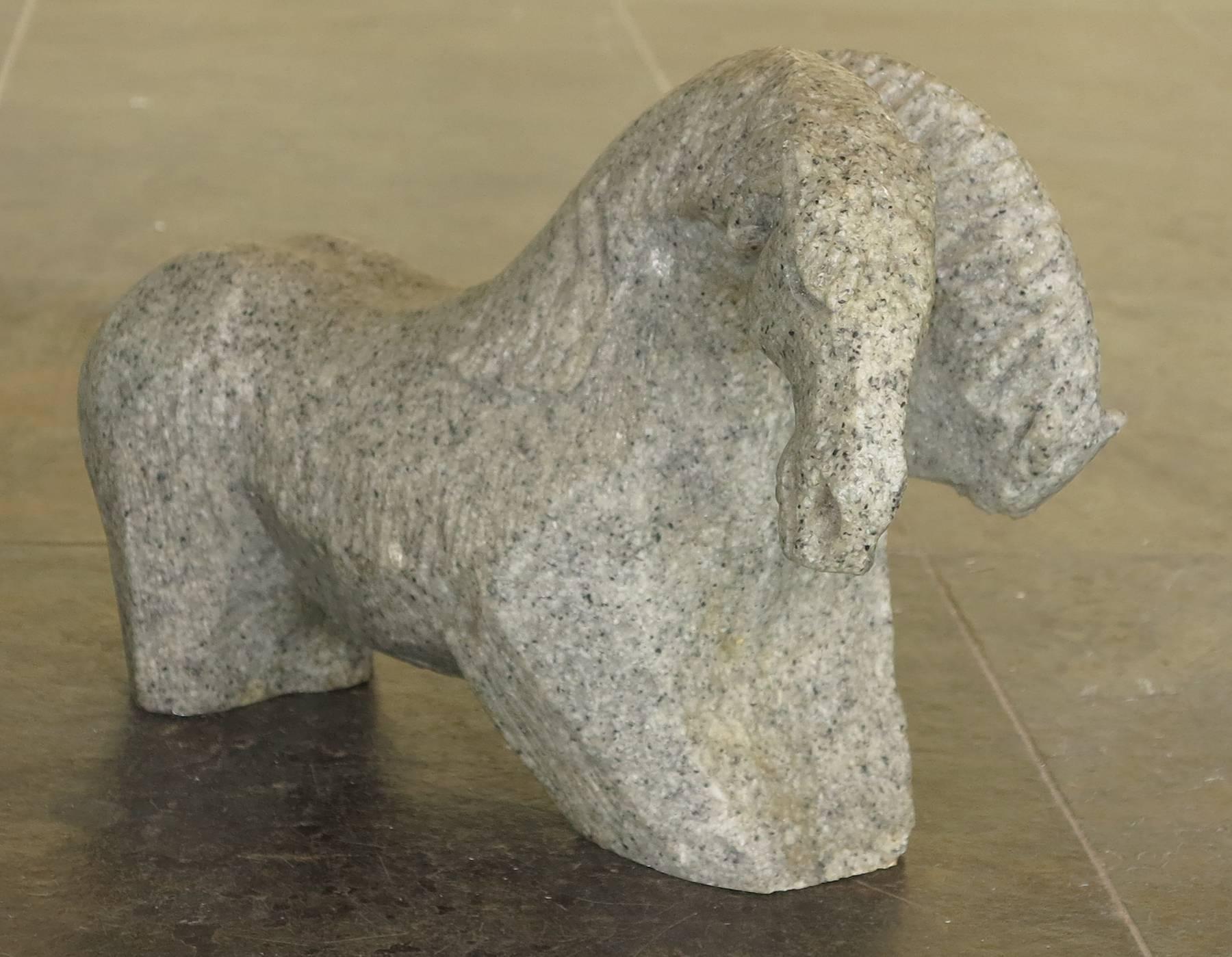 granite horse statue