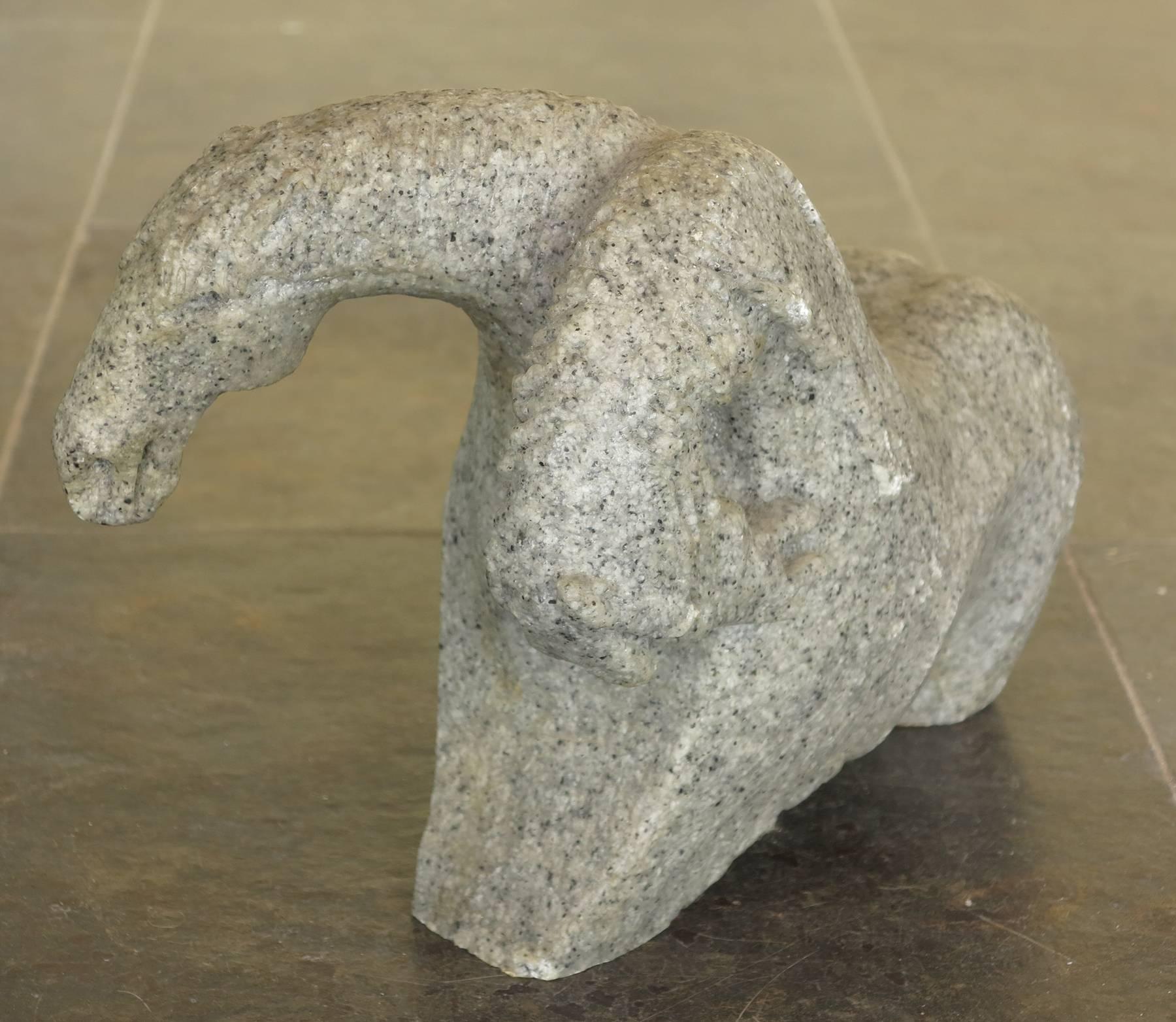Mid-Century Modern Mid-Century Granite Horse Sculpture