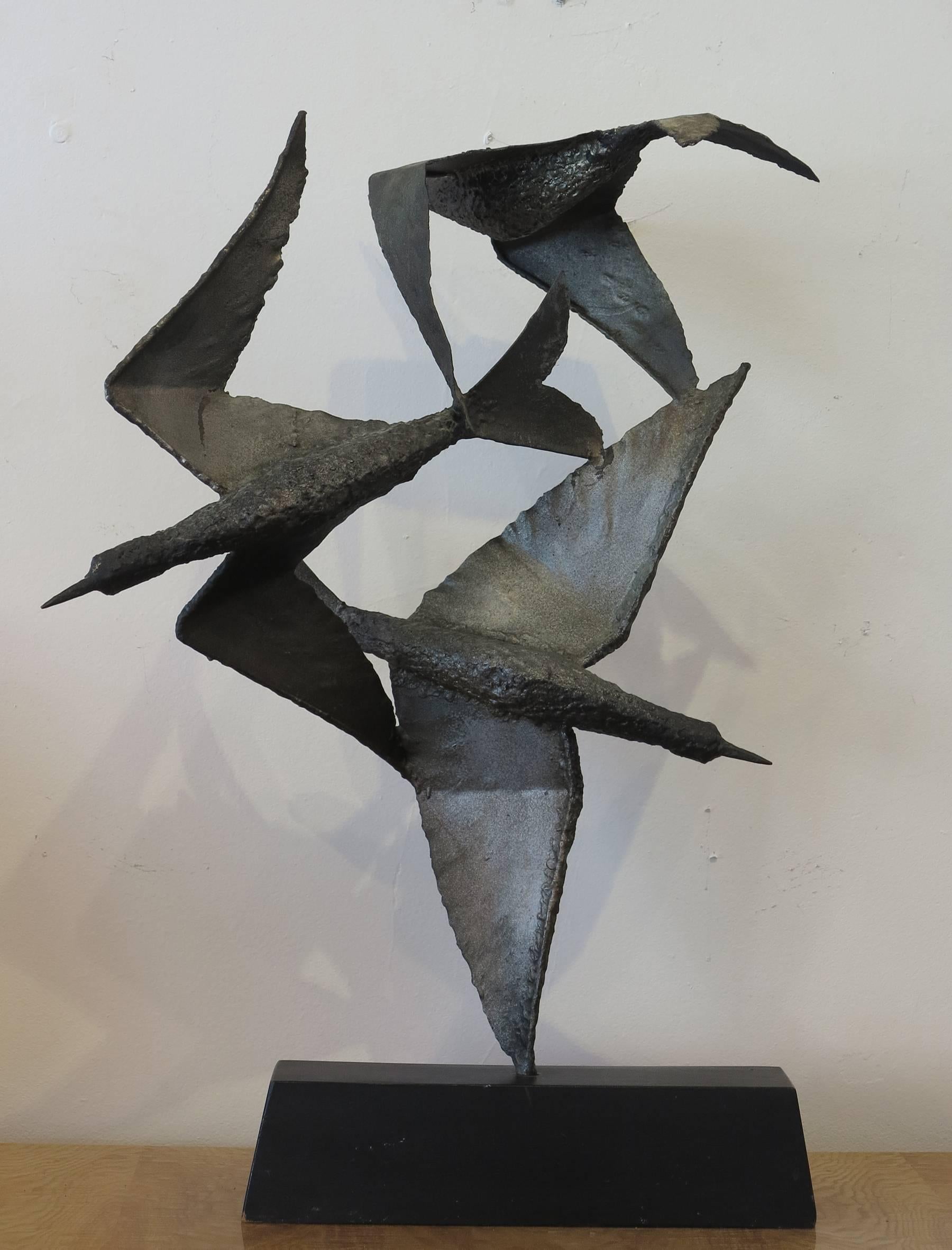 metal bird sculpture