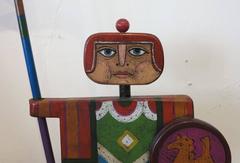Gompers Saijo "the Standard Bearer" Folk Art Sculpture, 1966