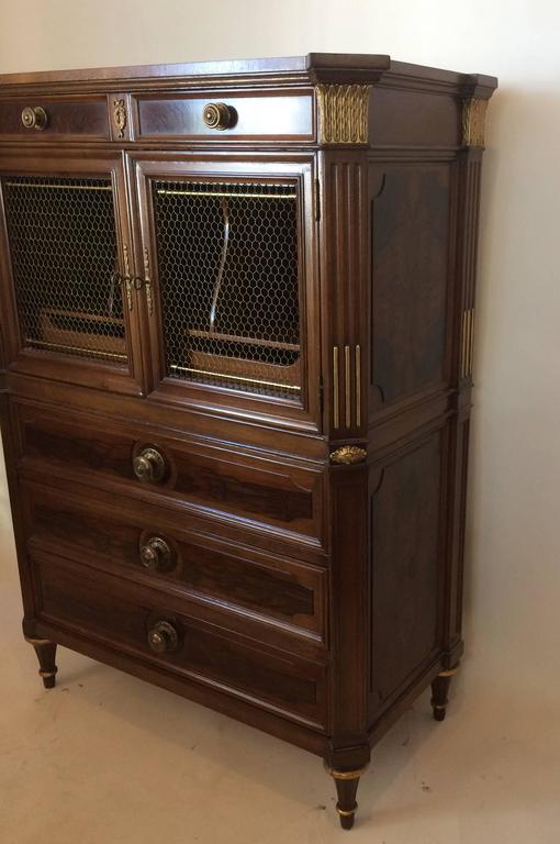 Vintage Karges tall Gentleman's Chest of Drawers For Sale at 1stDibs