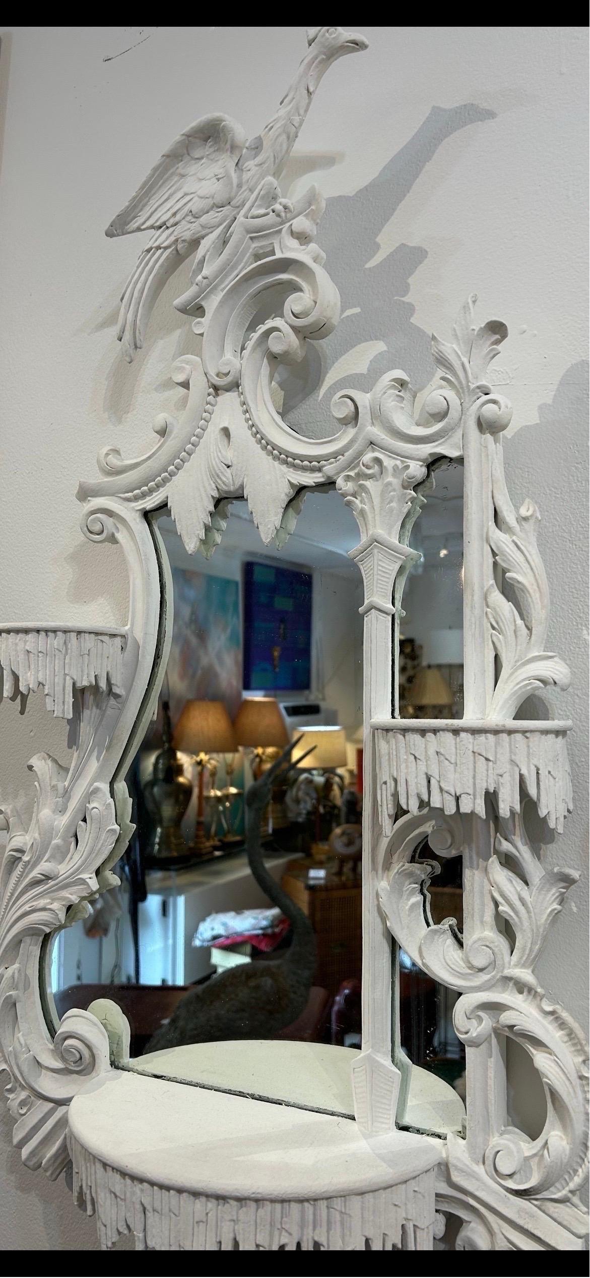 Composition Chinese Chippendale style Ho Ho bird mirrors