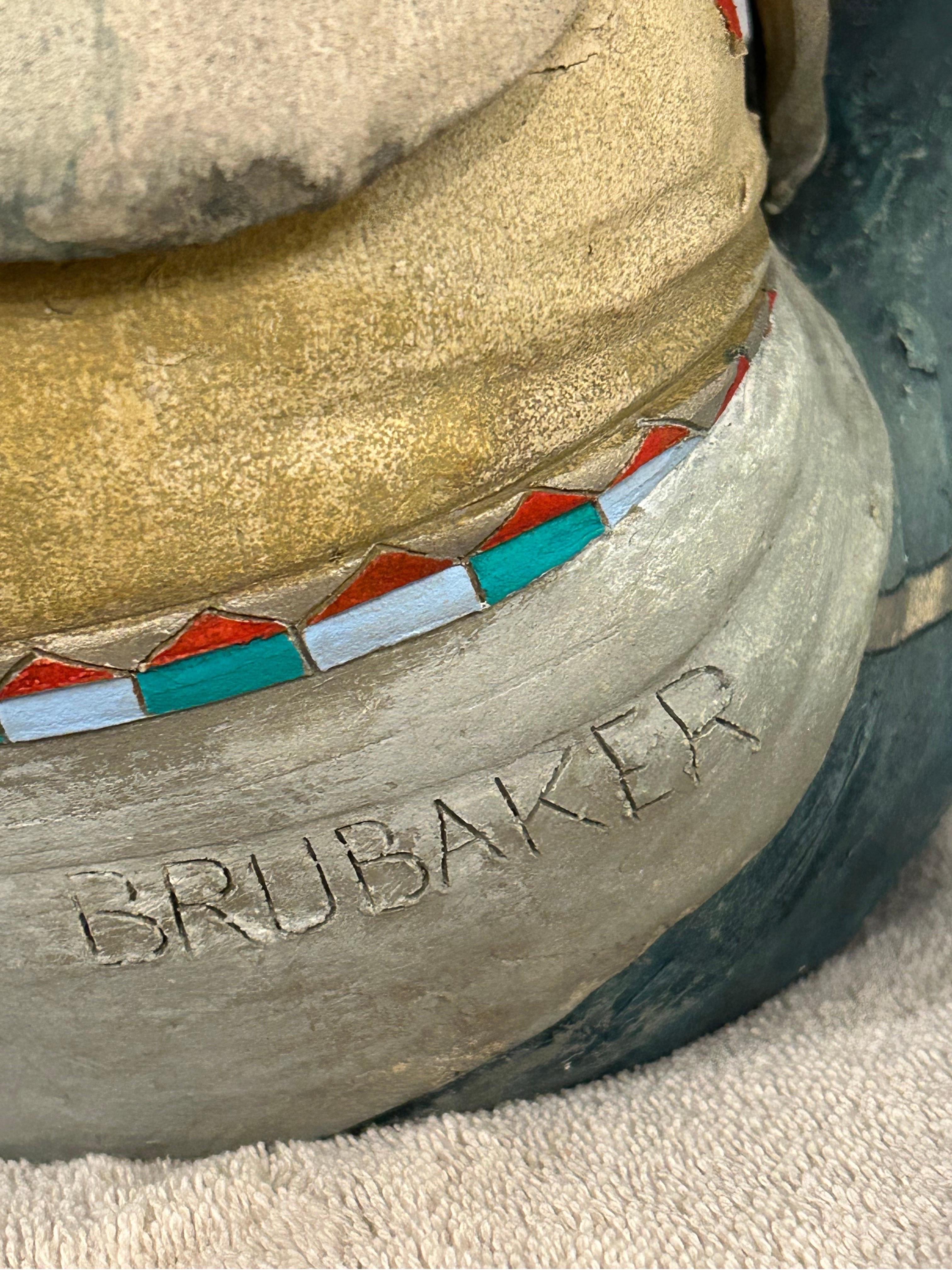 Fine XX secolo Robert Brubaker scultura in ceramica di  un  lupo antropomorfo in vendita