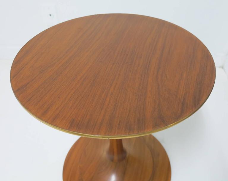 Heritage Pedestal Walnut Side Table For Sale at 1stDibs