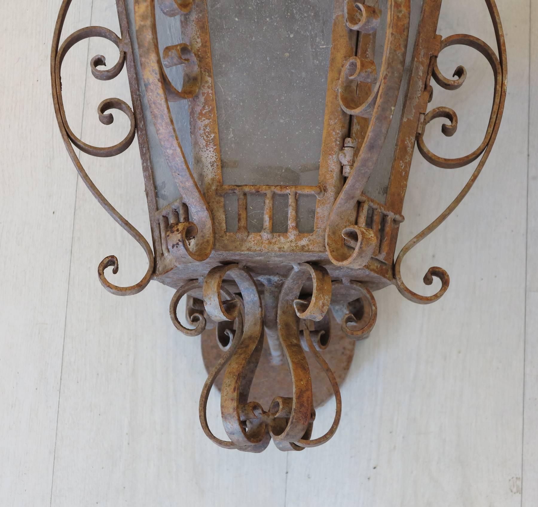Forged Wrought Iron Outdoor Wall Sconces
