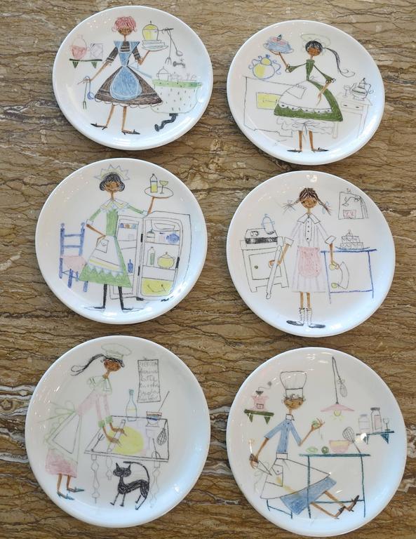 Ceramica Montecatini Figini Pottery Hand-Painted, Italy, 1960, 26