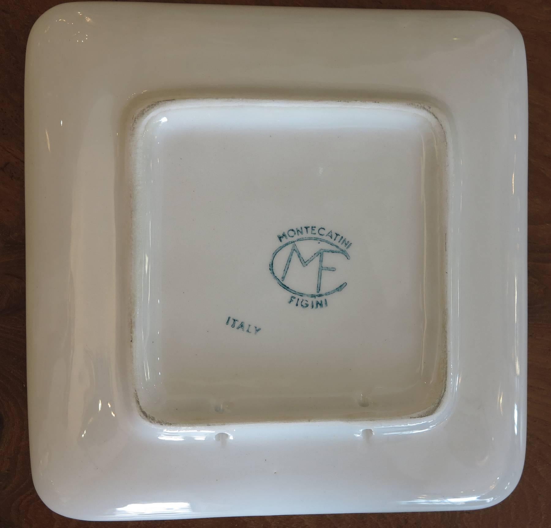 Ceramica Montecatini Figini Pottery Hand-Painted, Italy, 1960, 26 Pieces 1