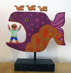 Gompers Saijo "Jonah" Folk Art Sculpture, 1967