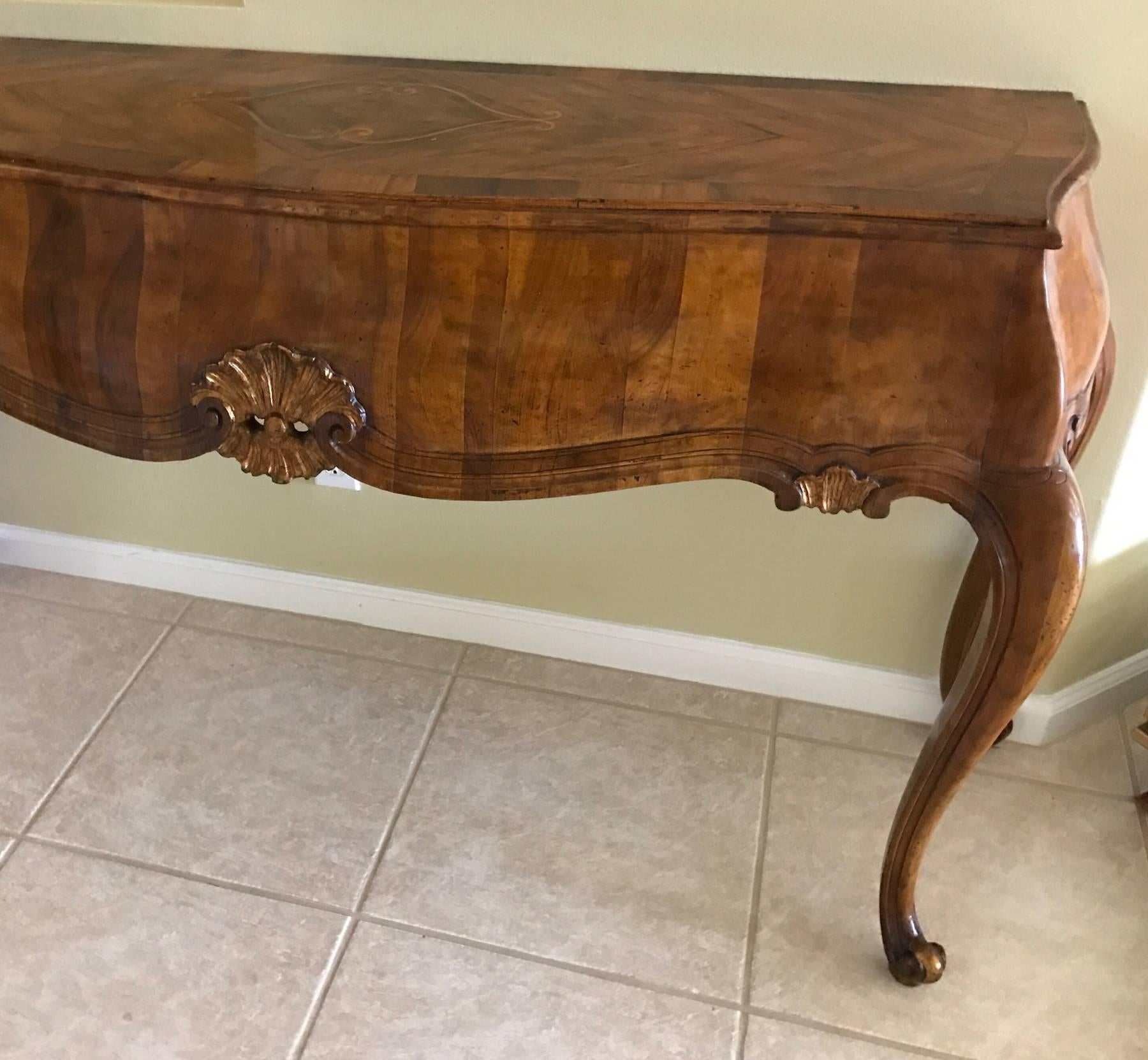 Vintage Rococo Style Console with a Modern Twist Hollywood Regency 1