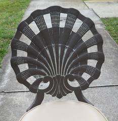 Vintage Brown Jordan Shell Grotto Back Dining Chairs