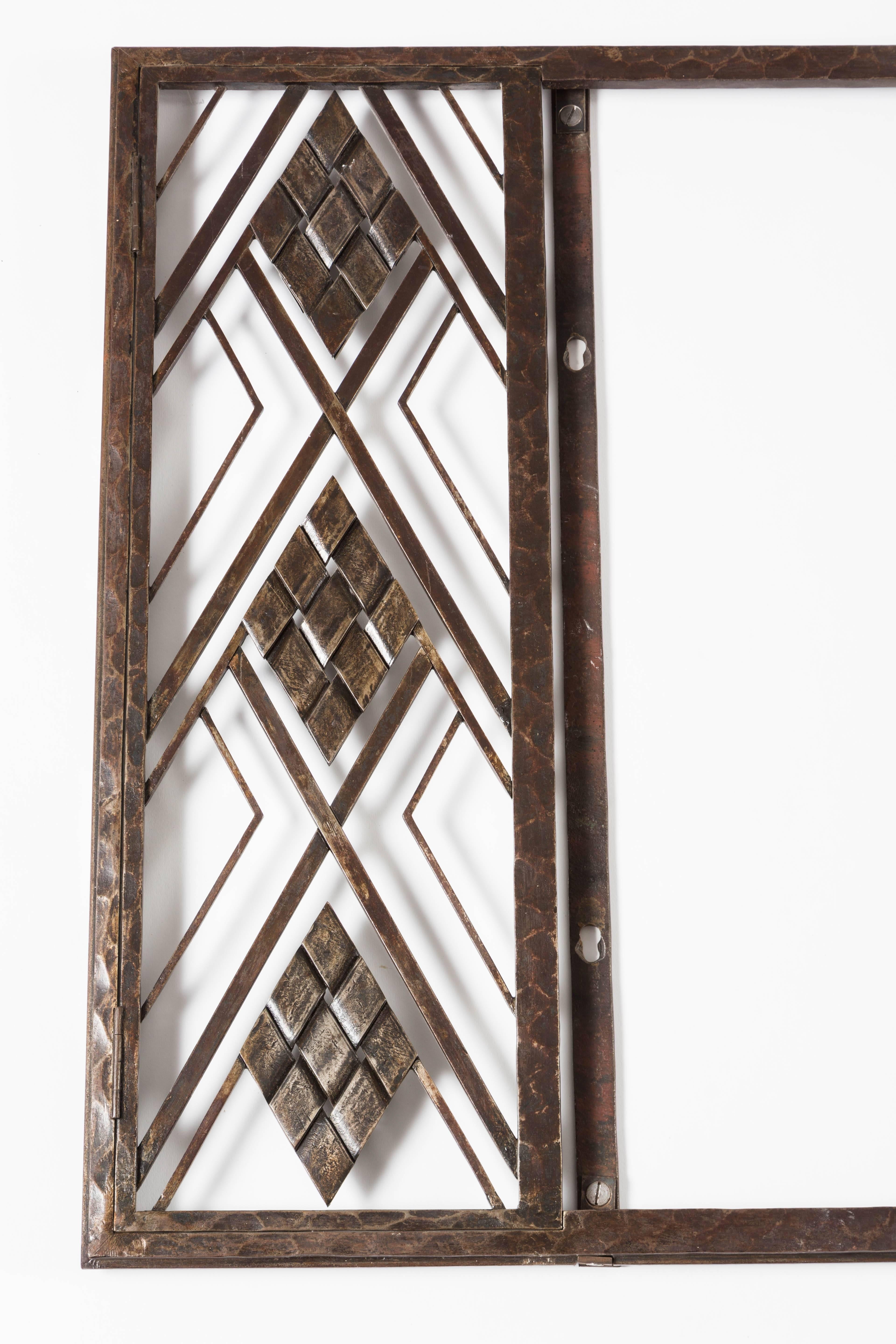 Early 20th Century Welded Art Deco Period Mirror
