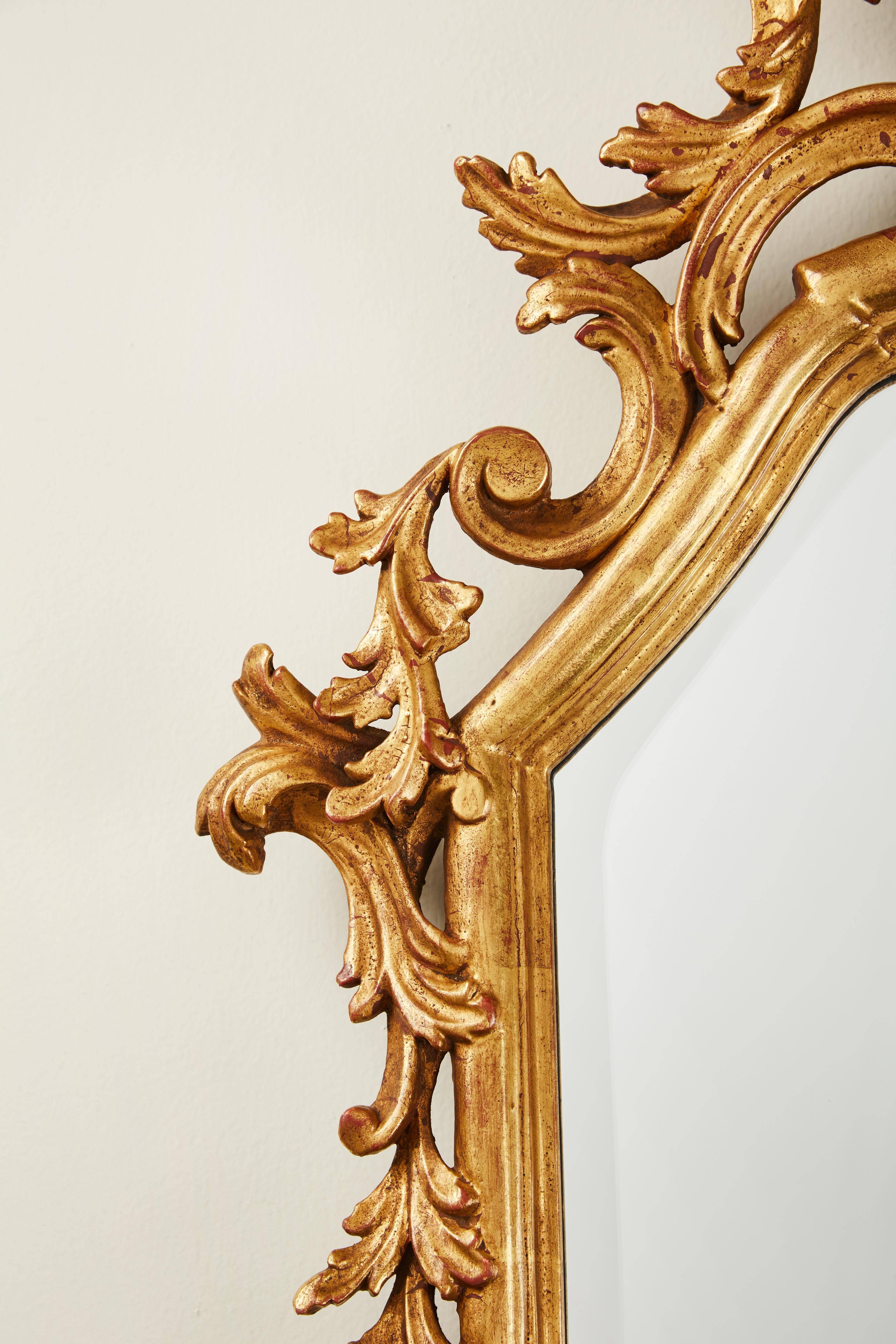 19th Century French Gilded Mirror In Excellent Condition In Los Angeles, CA