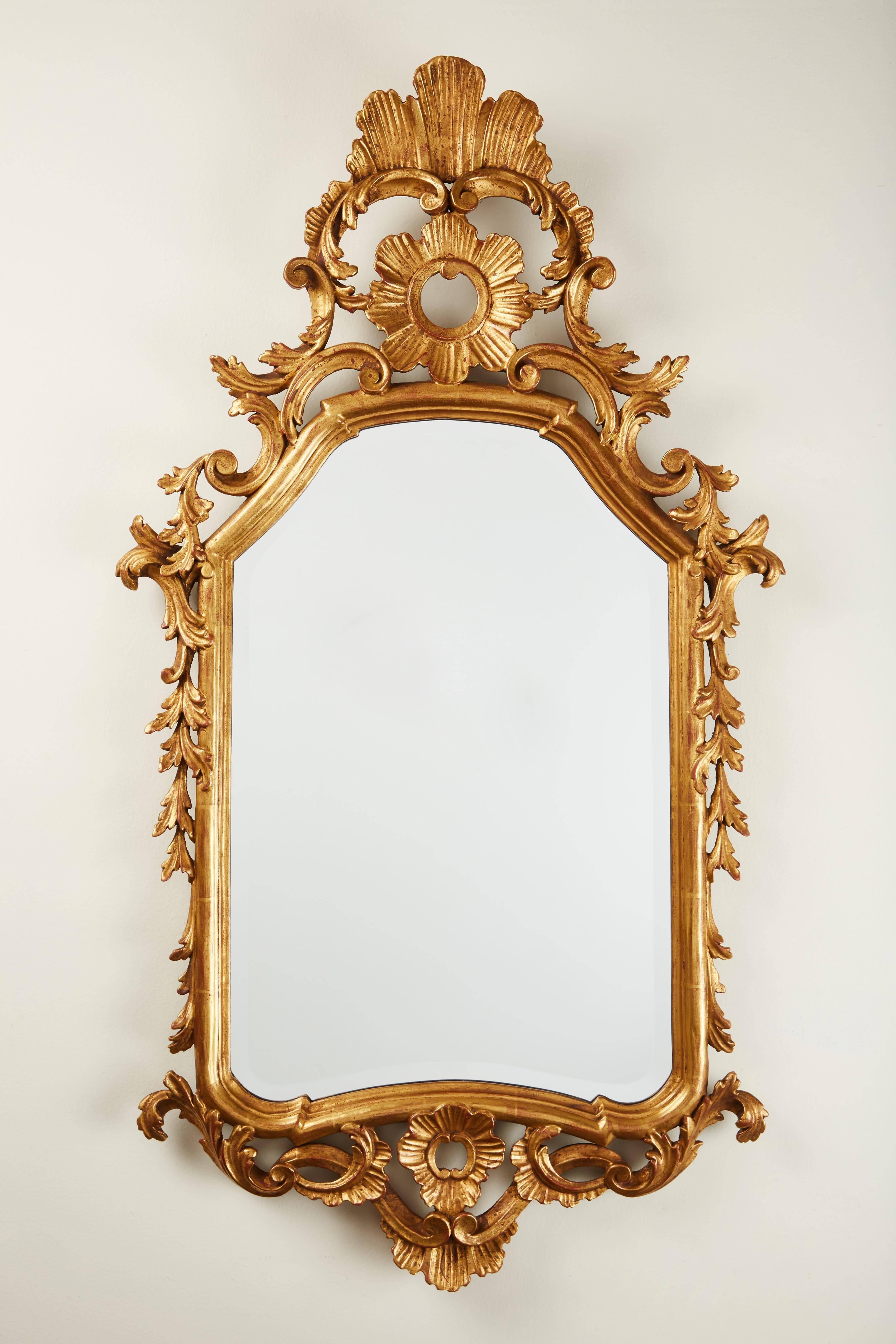 Wood 19th Century French Gilded Mirror
