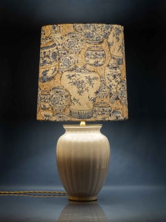 Lampada da tavolo in ceramica cineseria blu e bianca, Delftware olandese, vintage